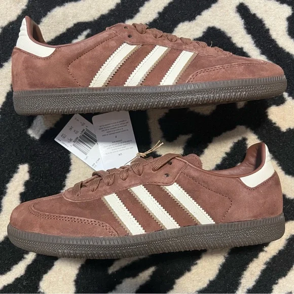 NWT Adidas Samba OG Sneakers Preloved Brown Size Men 6/Women 7 - Picture 10 of 15